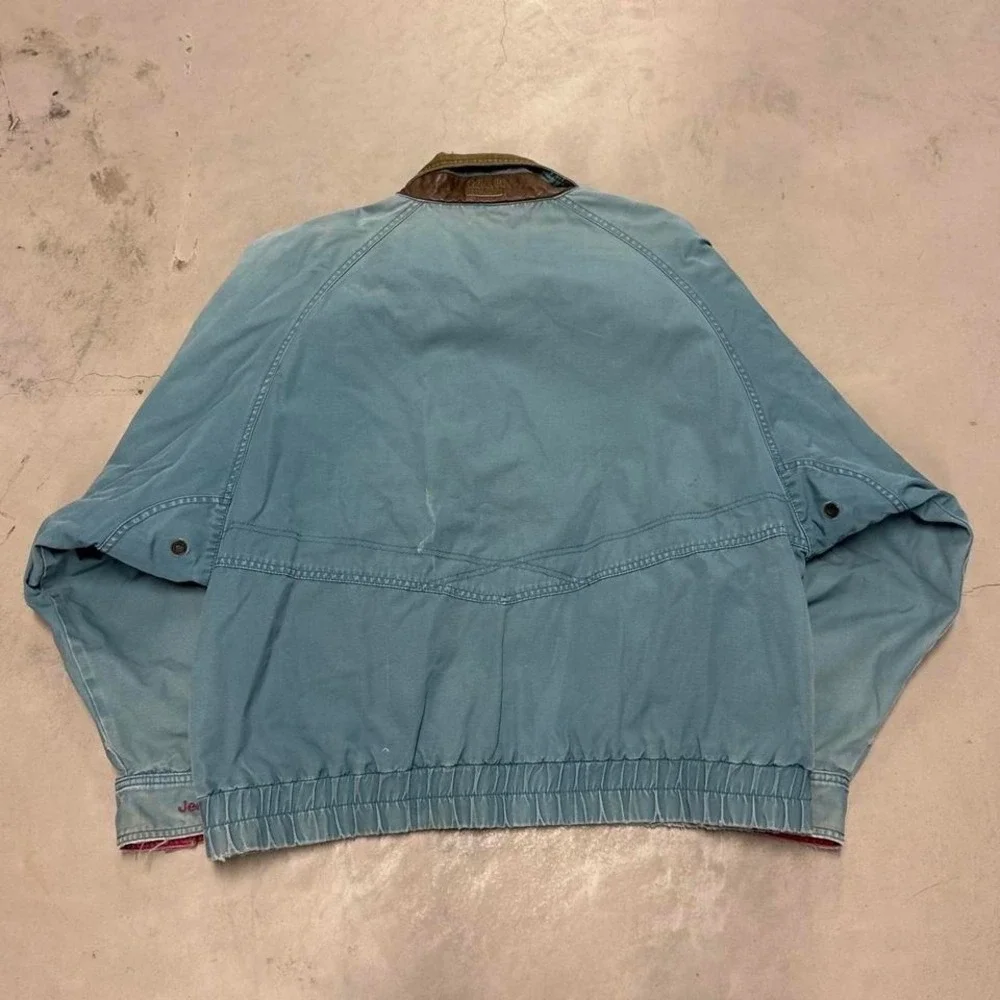 Vintage 90s faded blue jeep bomber jacket - Picture 4 of 7